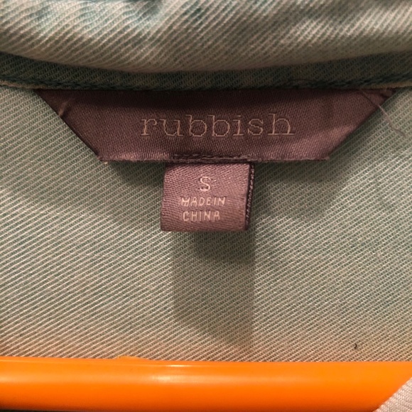 Rubbish Teal Button Down, size s - Picture 2 of 3